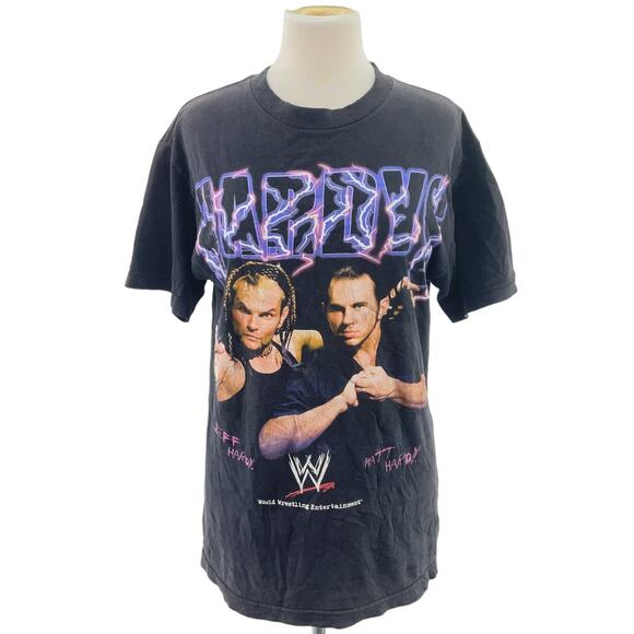 WWE Hardy Boys Wrestling 2007 Black Cotton T-Shirt Men’s Size S Preowned - Picture 1 of 6